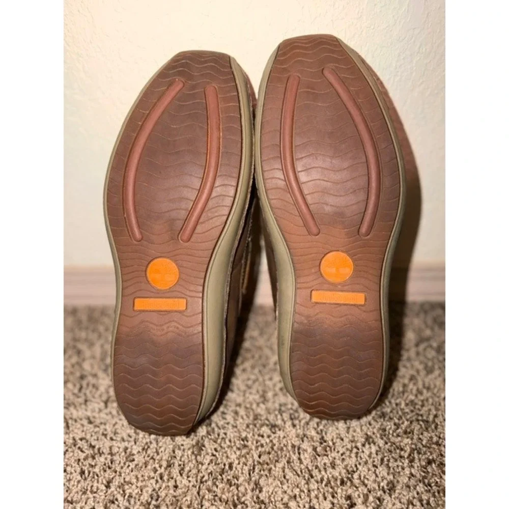 Timberland Mens Brown Leather Boat Shoes Loafers 74017 Size 11M